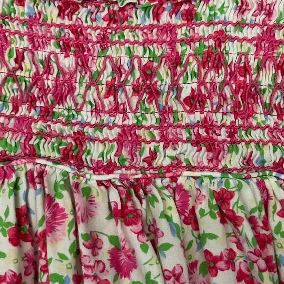 Ralph Lauren Girls Pink Floral Smocked Dress Size 24 Month Party Spring - Picture 3 of 10